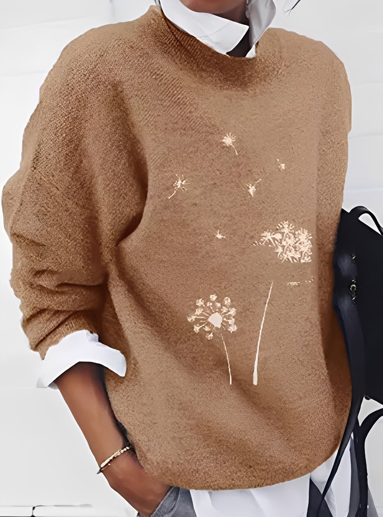 Milly - Stilvoller, locker geschnittener Damenpullover mit Muster