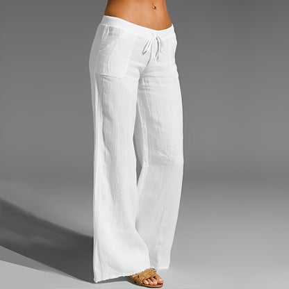 Celestine - elastyczne lniane spodnie damskie