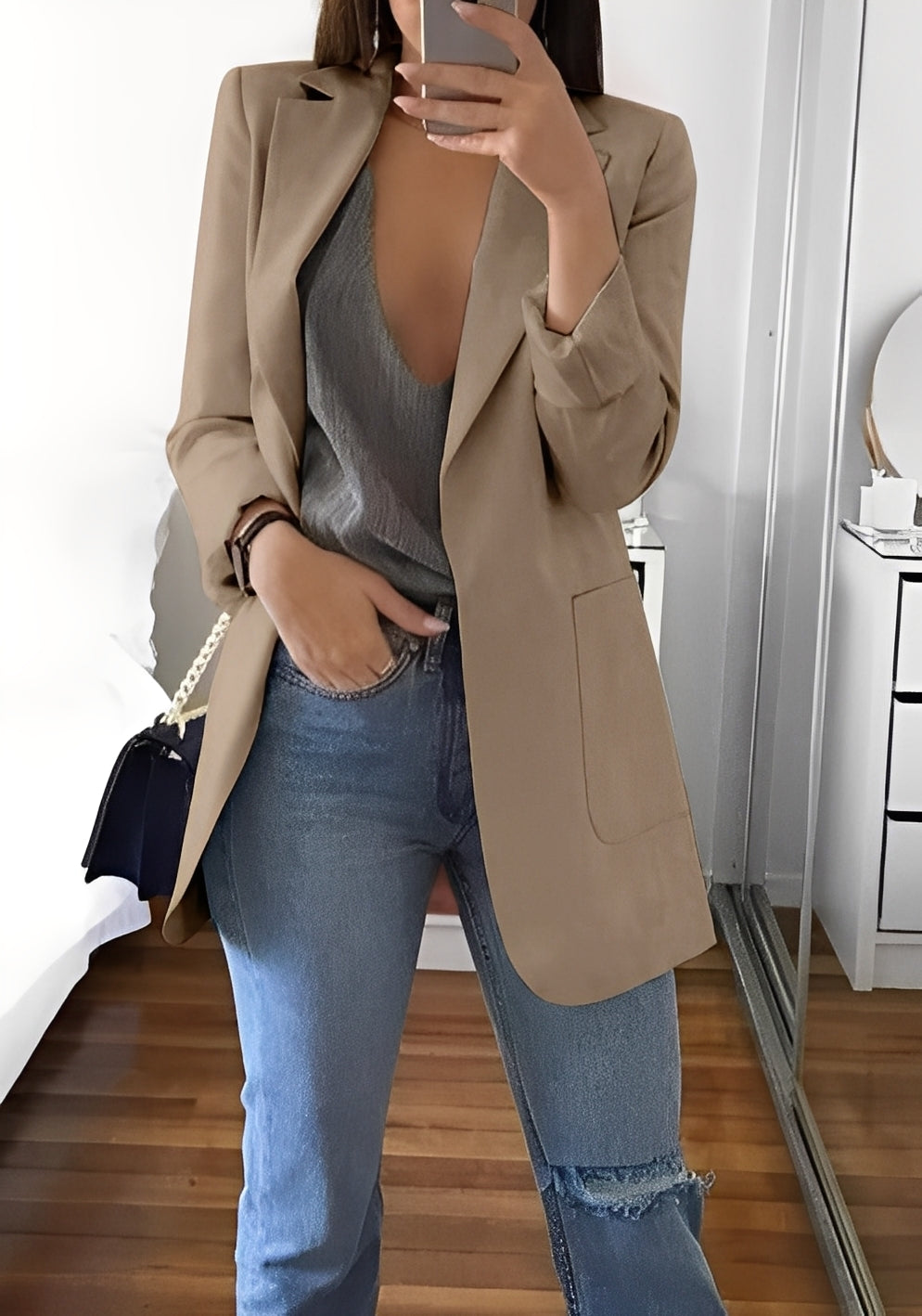 Stephanie - Elegancki, wąski żakiet damski