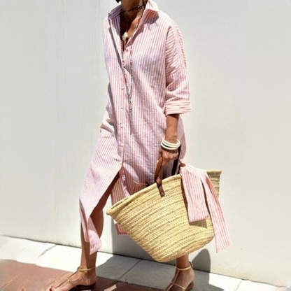 Jonah - Klassisches Damen-Hemdkleid mit Streifen