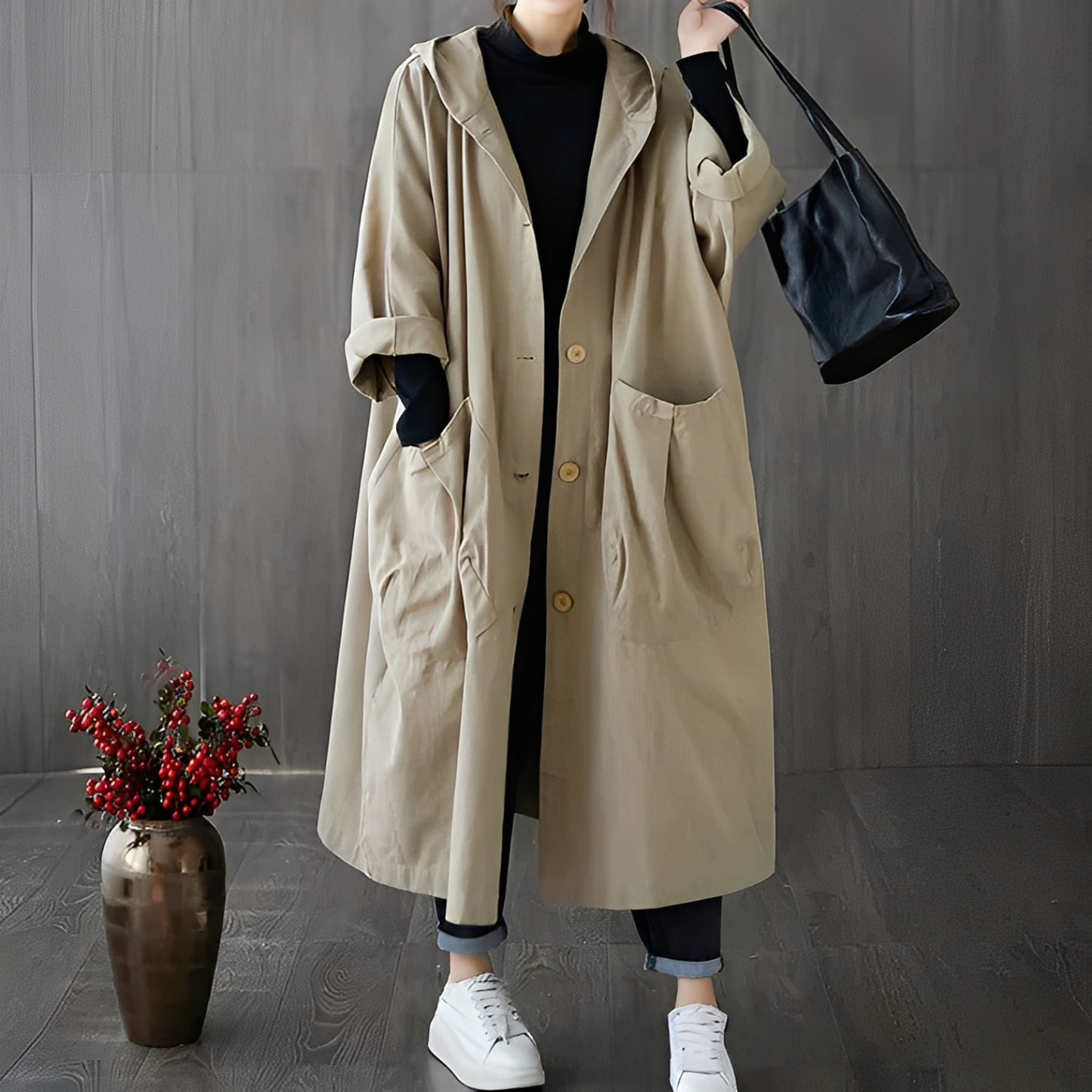 Dael - damski trencz w stylu oversize