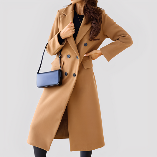 Jasmin - Palton elegant pentru femei cu închidere cu două rânduri de nasturi