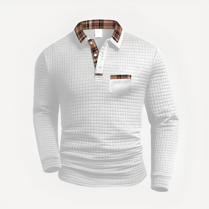 Morris - Elegancka koszulka polo z długim rękawem dla mężczyzn