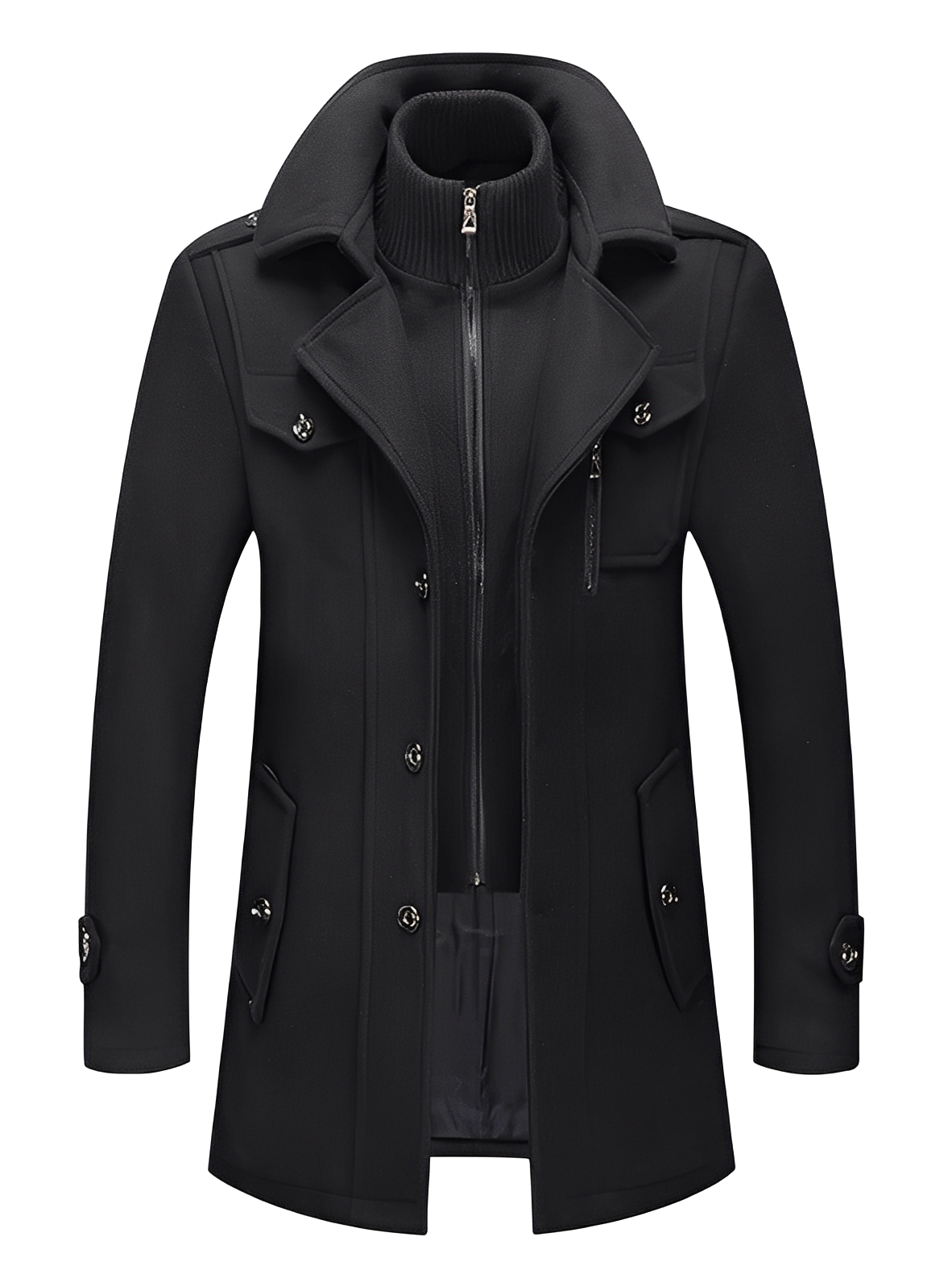 Philip - Elegant men's trench coat with pockets