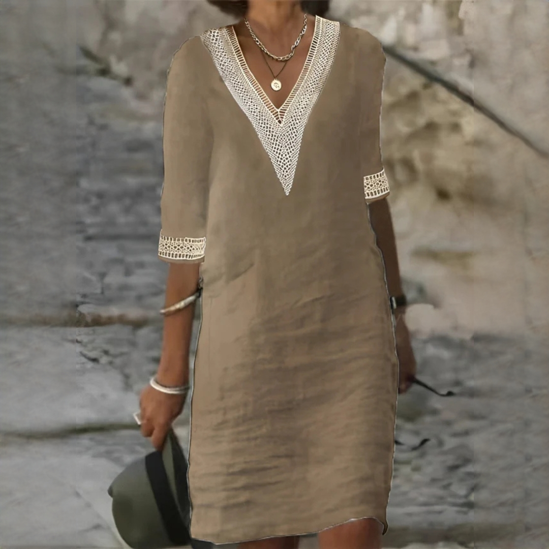 Mellisa - Elegantes Sommerkleid für Damen mit V-Ausschnitt