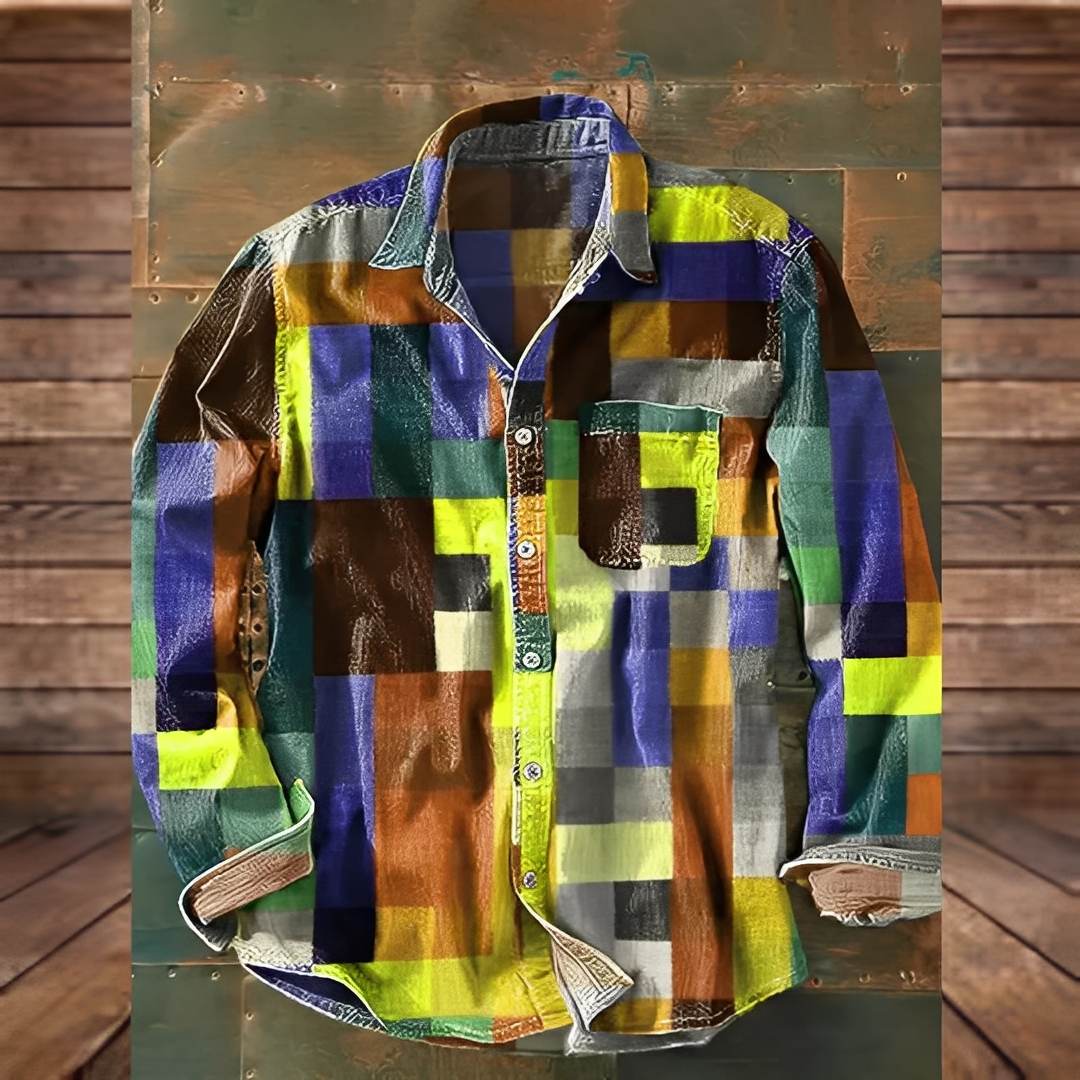 Gontran - Modisches Herrenhemd mit praktischer Tasche