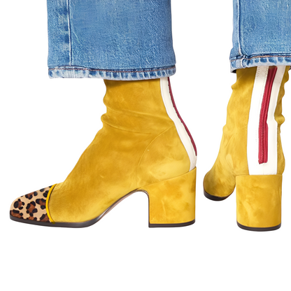 Juliana - Elegantní dámské kotníkové boty s blokovým podpatkem