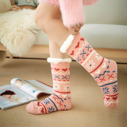 Clarice - Stilvolle mittellange Weihnachtssocken für Frauen