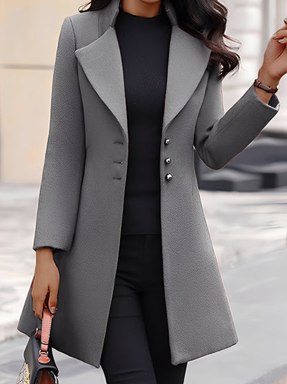 Aryana - Elegant, long-cut women's wool coat for formal occasions