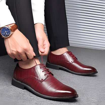 Beckham - élégantes chaussures à lacets au design brogue pour hommes