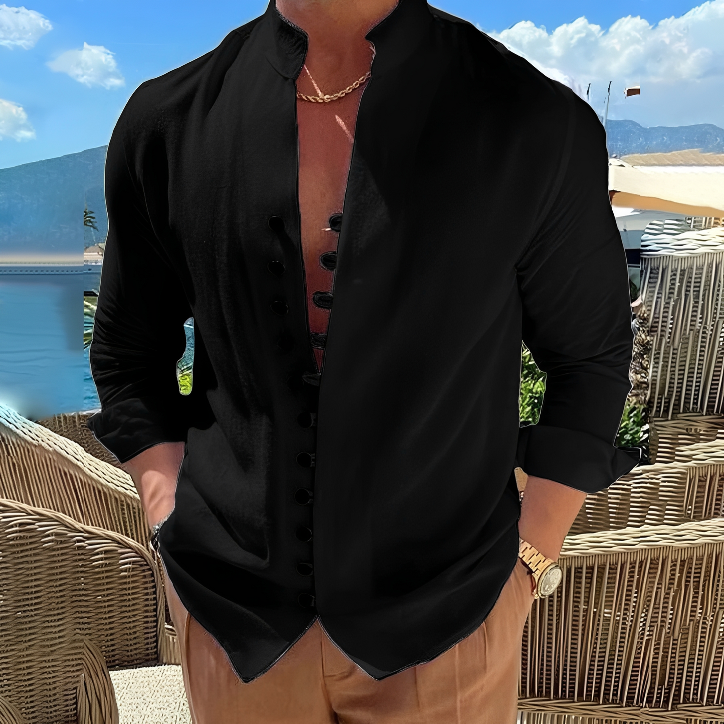 Dexter - Komfortables, leger geschnittenes Langarmshirt für Herren