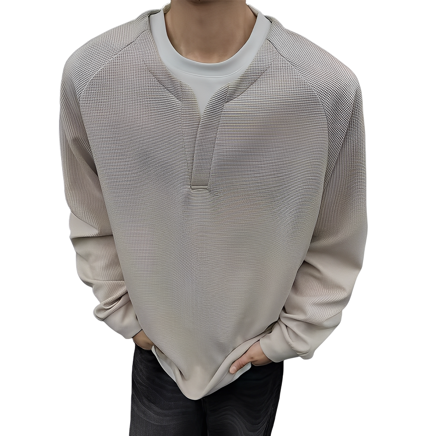 Dayton - Elegant, modern men's waffle sweater
