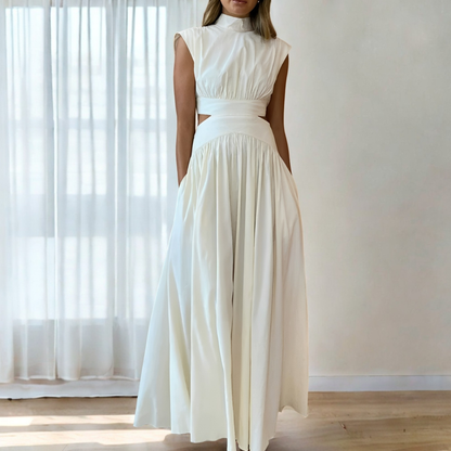 Christina - Lockeres Maxikleid mit Taillenausschnitt für Damen