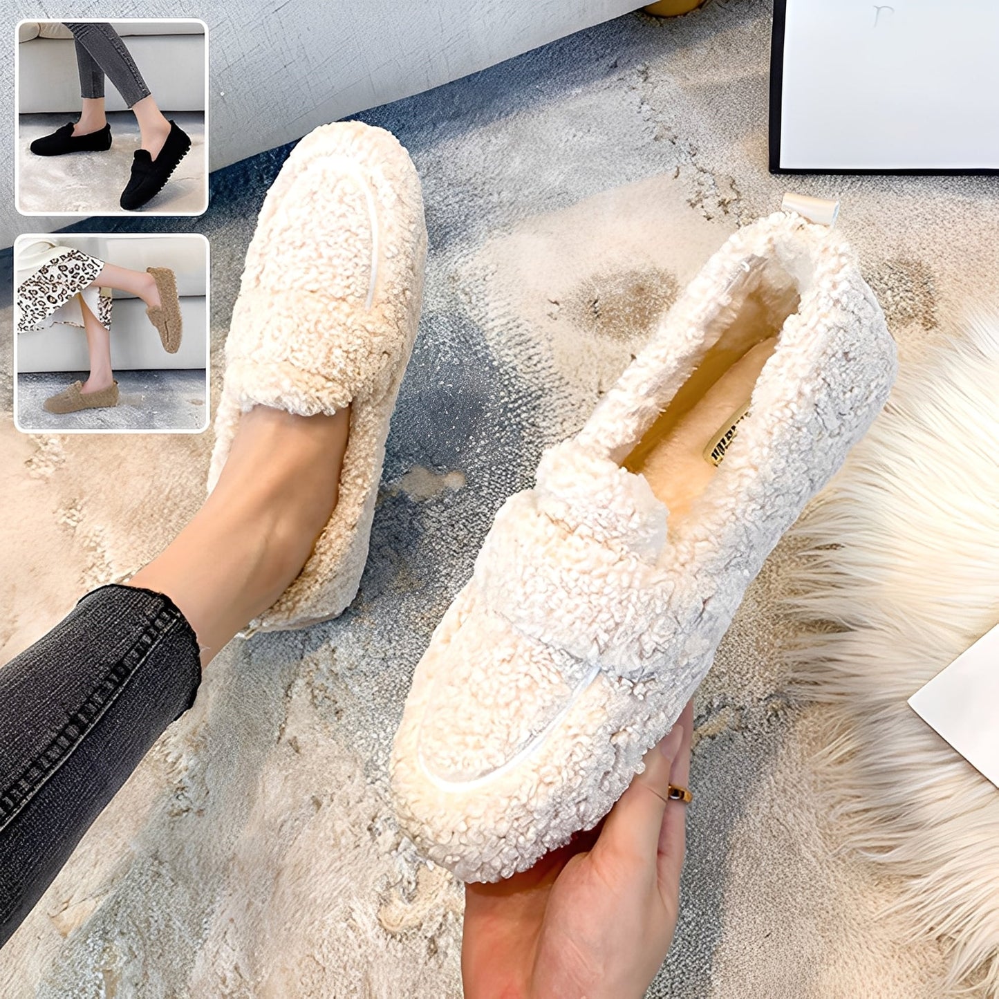 Mara - Caldi mocassini invernali per donna