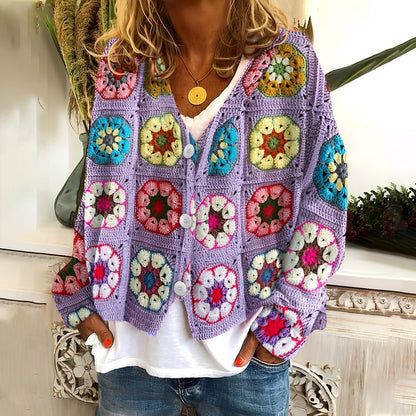 Nydia - Wygodny, miękki damski sweter z wzorem