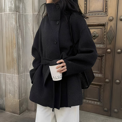 Claudia - Veste en laine décontractée à deux rangées pour femmes