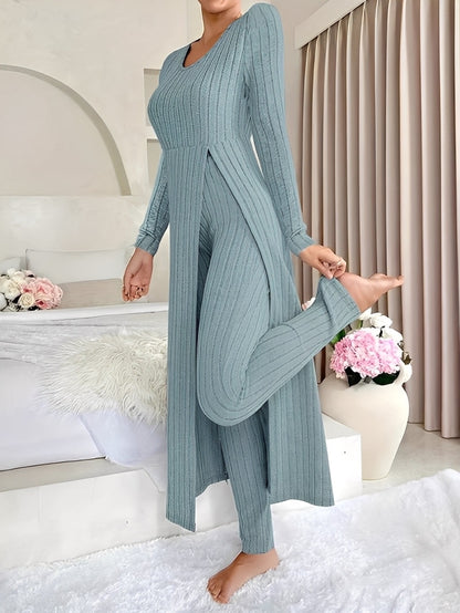 Lisabet - Stylová dámská sada z měkkého žebrovaného materiálu