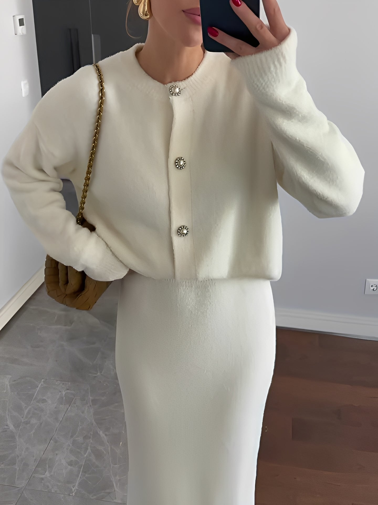 Cecilia - stylowy zestaw z kurtką i spódnicą dla kobiet