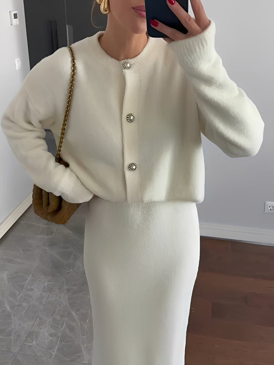 Cecilia - Ensemble élégant composé d'une veste et d'une jupe pour femmes