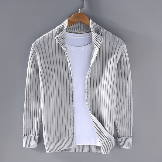 Jacquy - Cardigan moderno da uomo in maglia