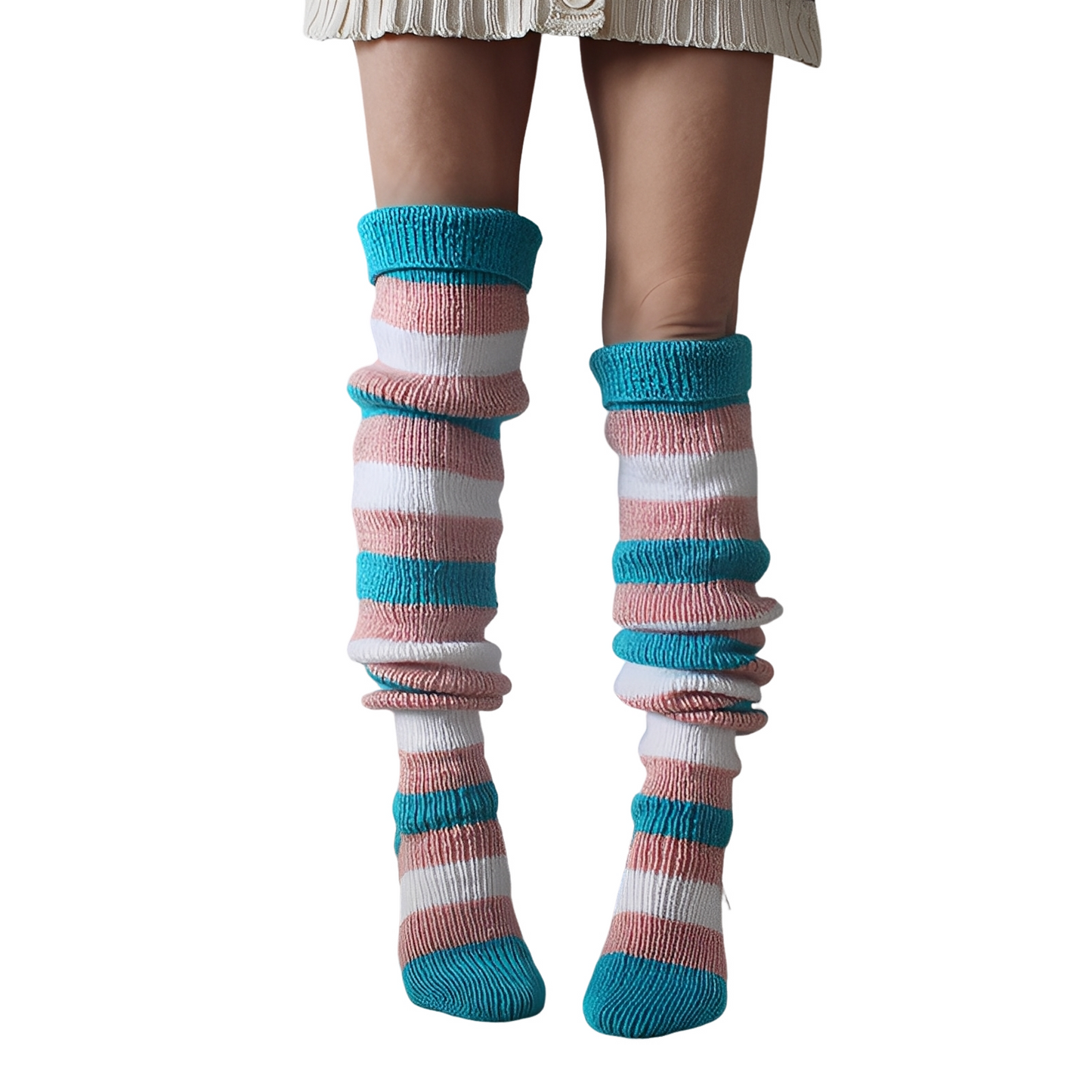 Rhianna - Stilvolle lange gestreifte Socken für Damen