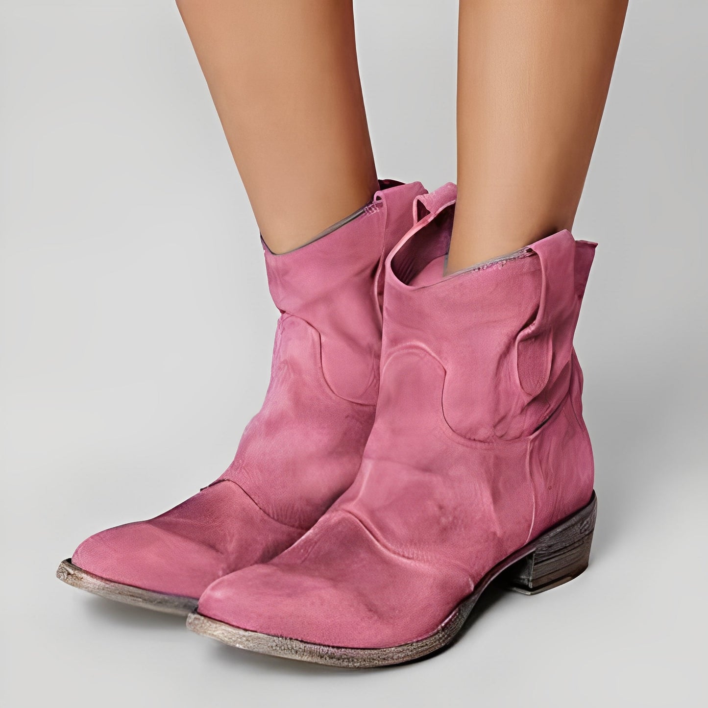 Adaline - Retro-Cowboy-Stiefel mit niedrigem Absatz für Damen