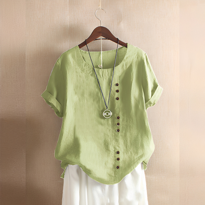 Corrine - Chemisier en lin classique et décontracté pour femmes
