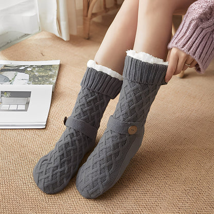 Lavina - Stilvolle Wollsocken mit Fleece-Futter für Damen