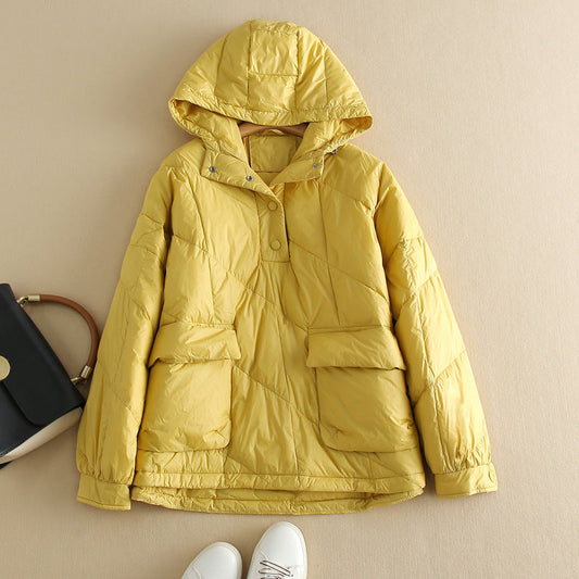 Amery - Manteau en duvet coloré et confortable avec capuche pour femmes