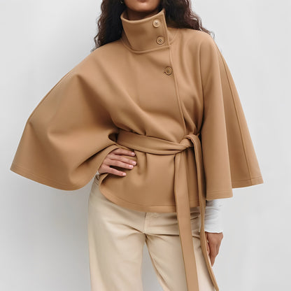 Carine - Damenjacke zum Wickeln mit hohem Kragen