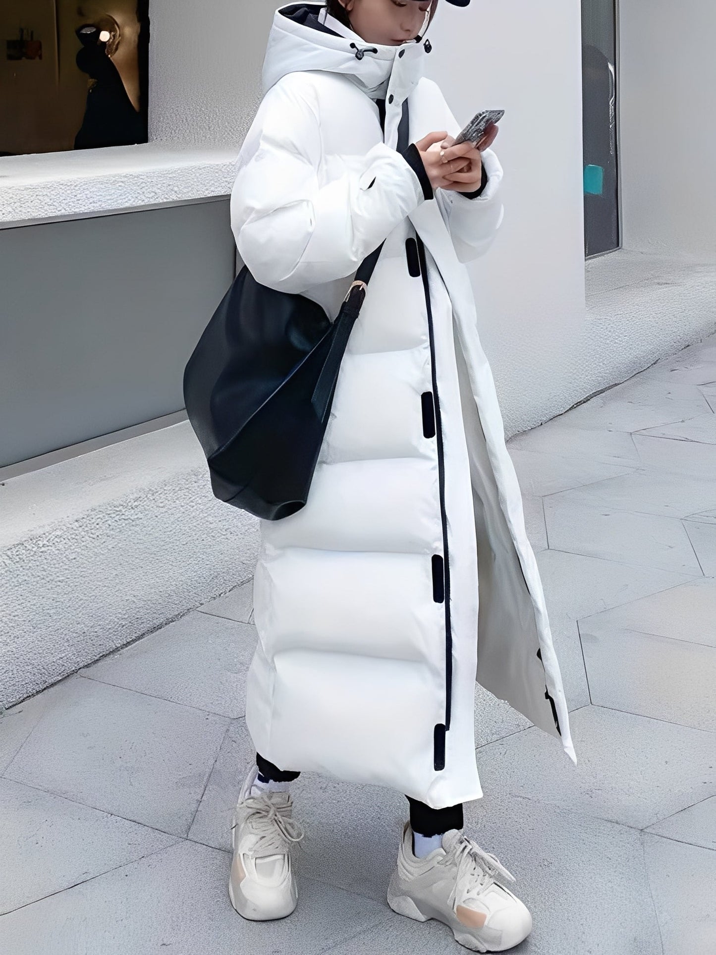 Hazel - Veste à capuche longue élégante pour femme