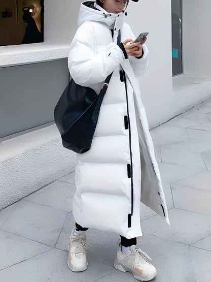 Hazel - Veste à capuche longue élégante pour femme
