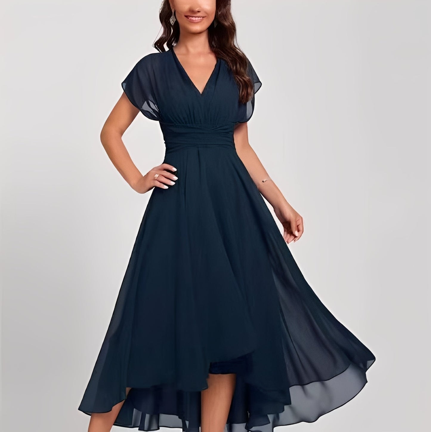 Madeline - Elegantes Plisseekleid aus Chiffon für Damen