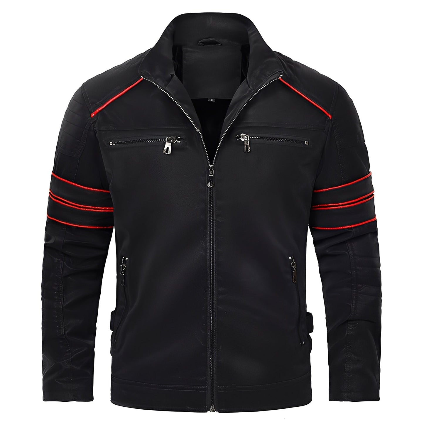 Jerold - Fashionable Motorcycle Leather Jacket for Men