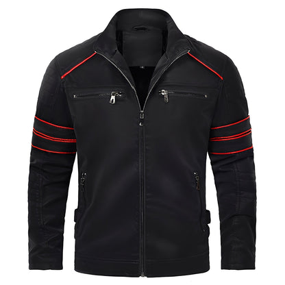 Jerold - Fashionable Motorcycle Leather Jacket for Men