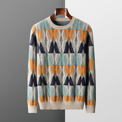 Hank - Stilvoller Pullover mit geometrischem Muster für Herren