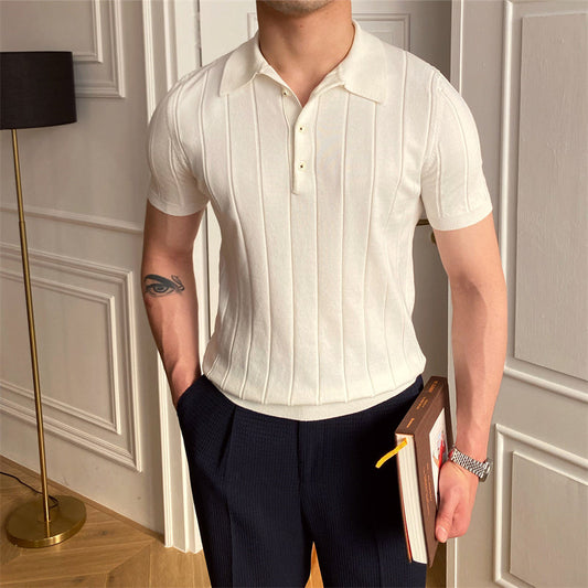 Tyrone - Herren-Poloshirt aus lockerem Strick