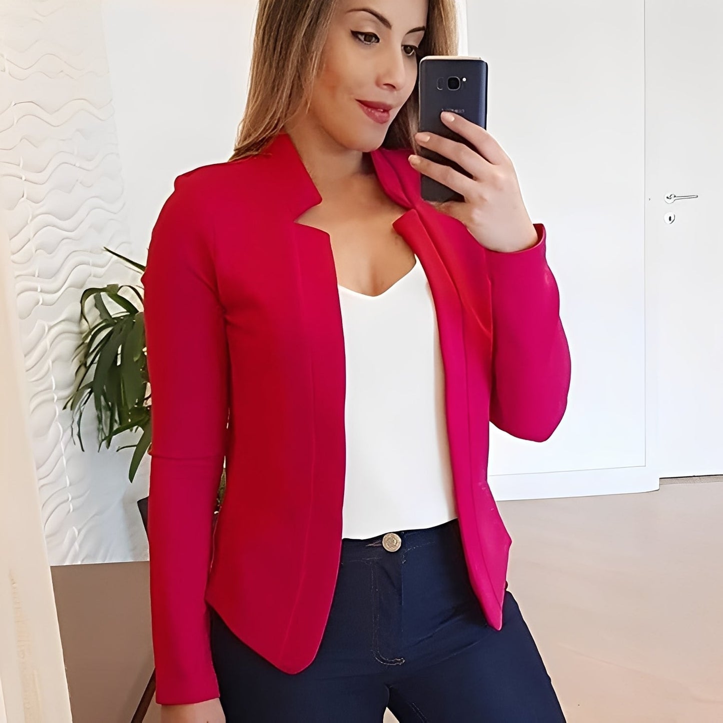 Marsha - Elegant women's blazer with lapel collar