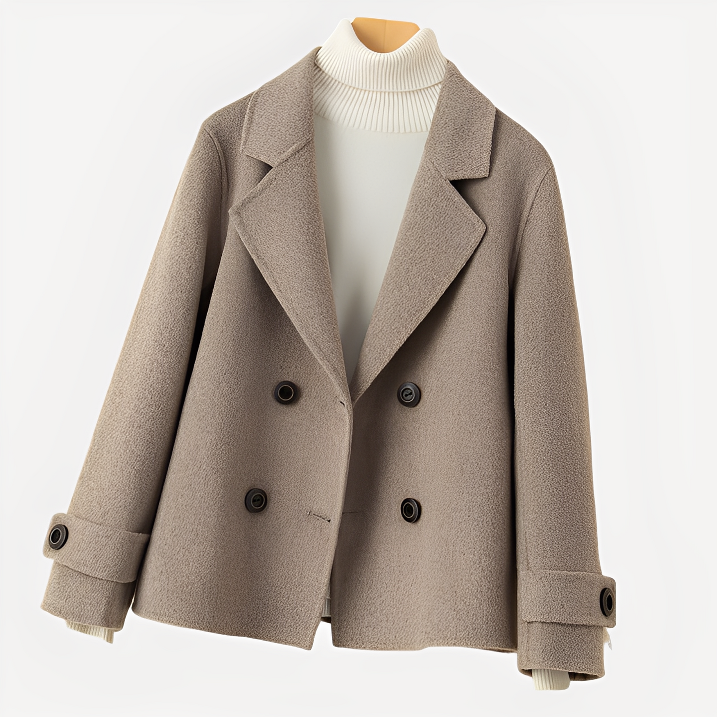 Sofia - Elegancka, krótka damska kurtka z kaszmiru