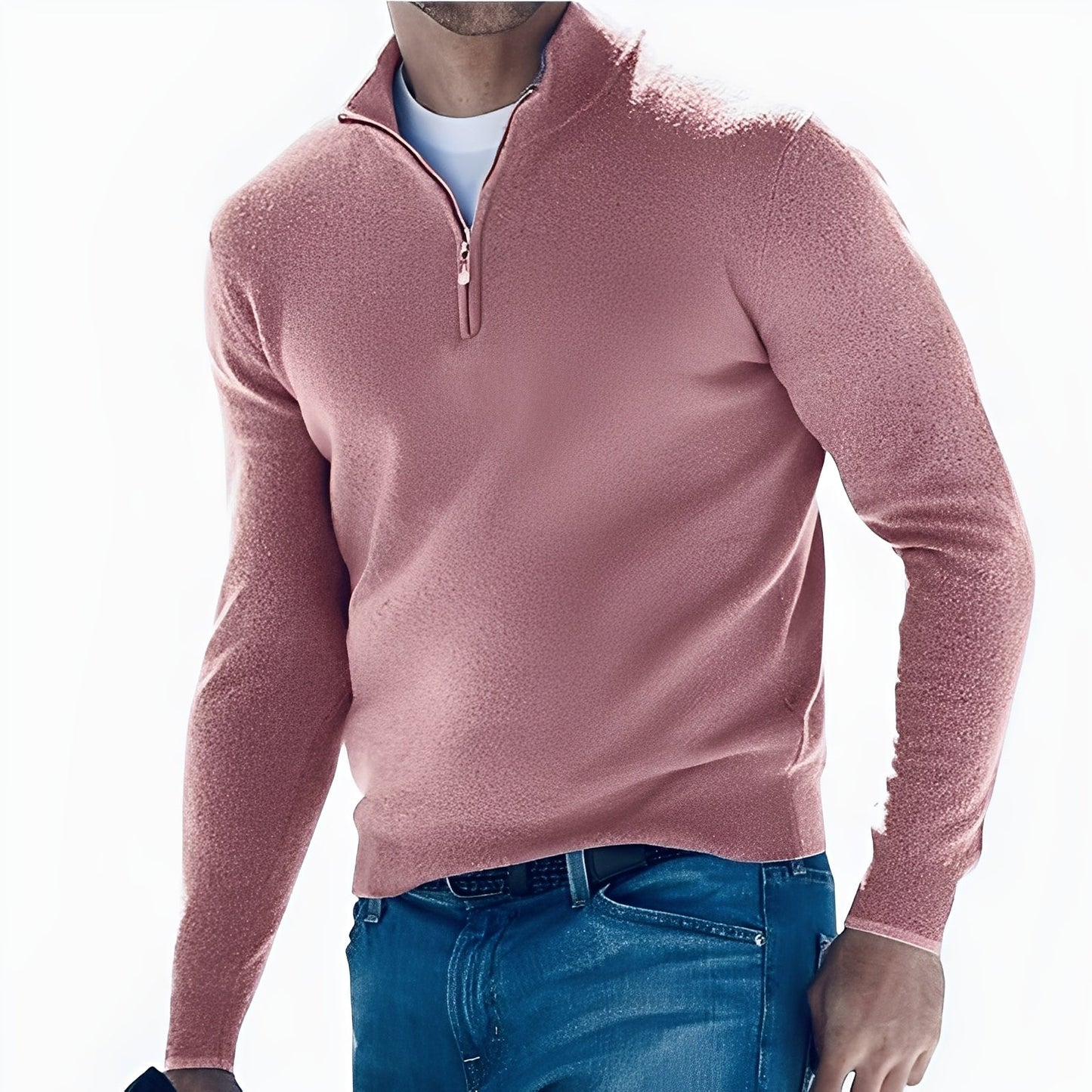 Fredric - Comfortable men's pullover with zipper