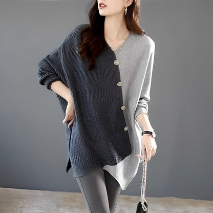 Madilynn - Wygodny damski sweter z wzorem łat