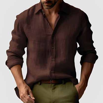 Emile - Chemise en lin simple et classique pour hommes