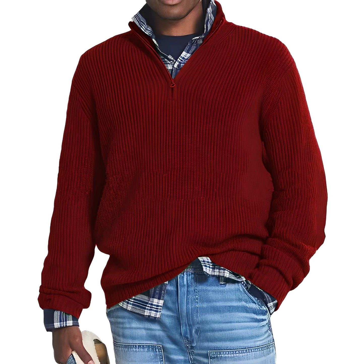 Edward - Cashmere men's sweater with zipper in modern design