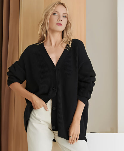 Sofia - Cardigan femme confortable et ample en cachemire