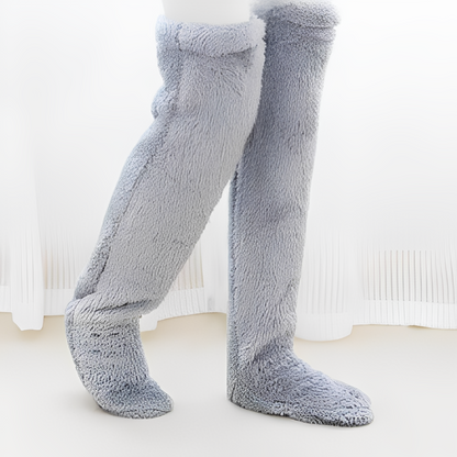 Camellia - Warm, over-the-knee winter socks for women