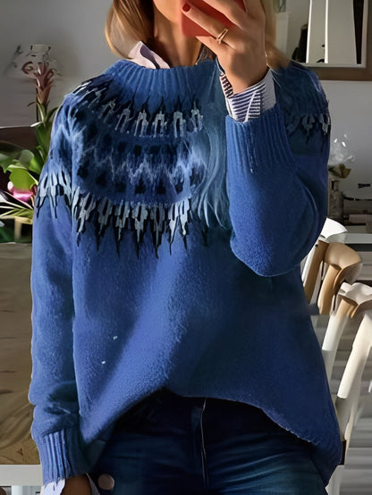 Lorine - Warmer Damenpullover mit elegantem Muster