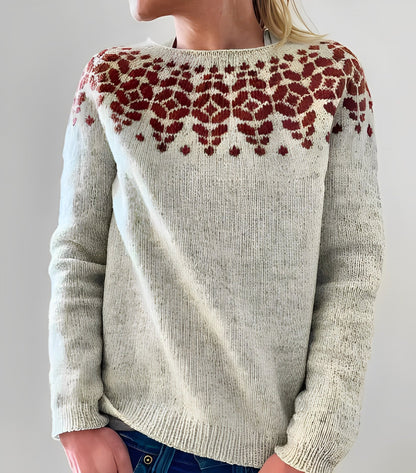 Christiana - Klasyczny damski sweter z wzorem