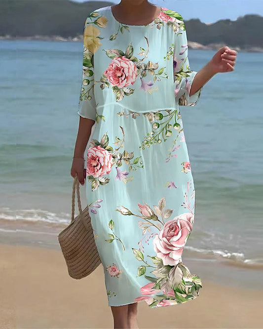 Leilani - Elegantes Blumen-Sommerkleid für Damen