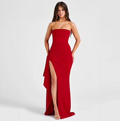 Camille - Schickes trägerloses langes Damenkleid