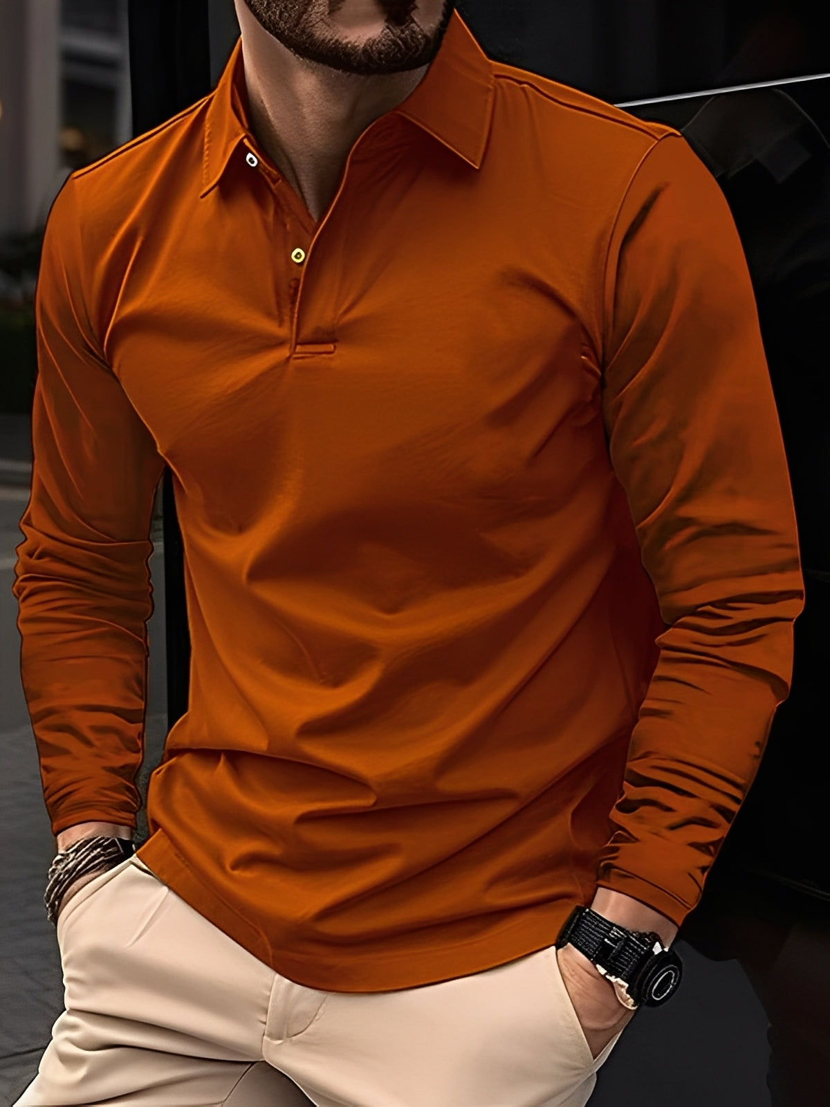 Burton - Polo classique à manches longues pour homme